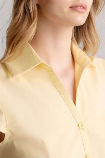 Рубашка с коротким рукавом приталенного кроя dobby для женщин Coool