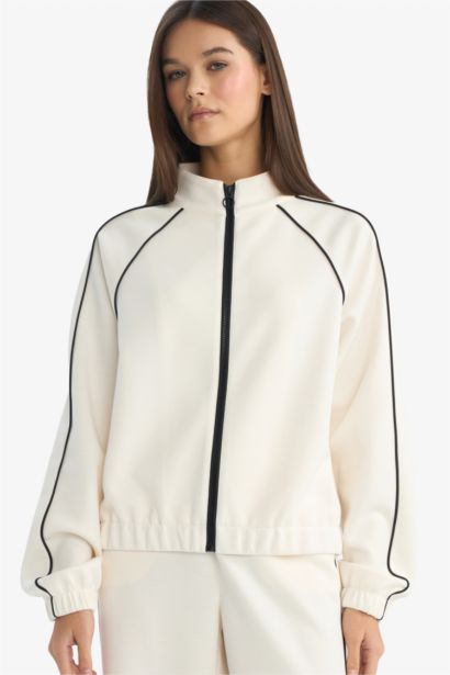 Loose Fit Half Turtleneck Cardigan