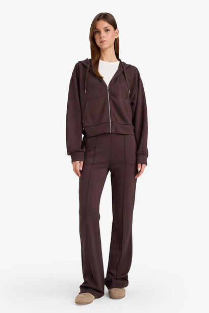 Loose Fit Modal Zip-Up Hoodie