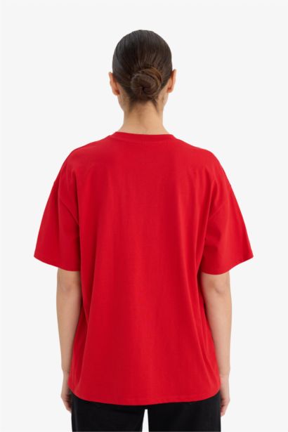 Oversize Fit Printed Crew Neck Short Sleeve T-shirt