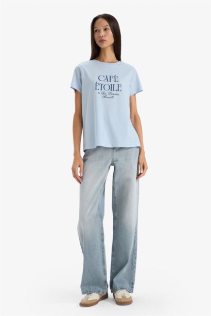 Regular Fit Printed Crew Neck Short Sleeved T-shirt