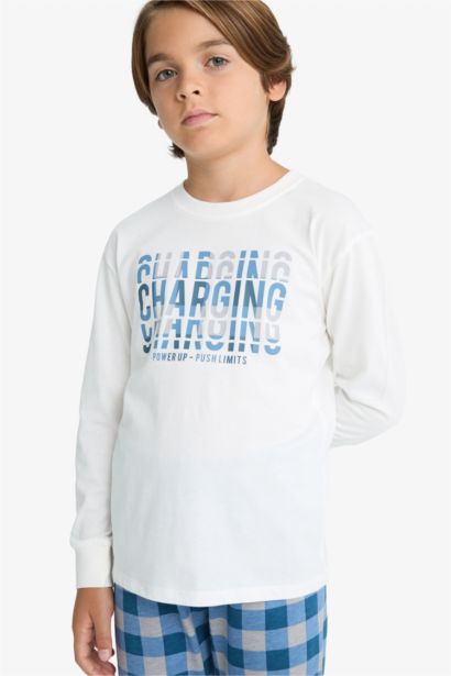 Boy Printed Top Bottoms 2 Piece Pajama Set