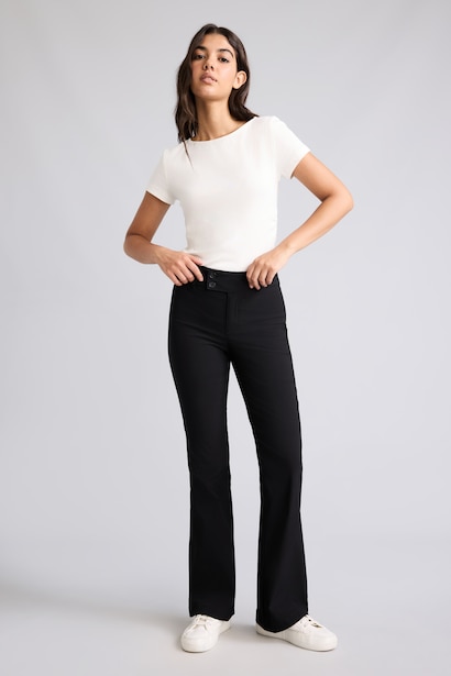 Normal Waist Flare Trousers