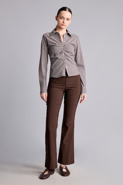 Normal Waist Flare Trousers