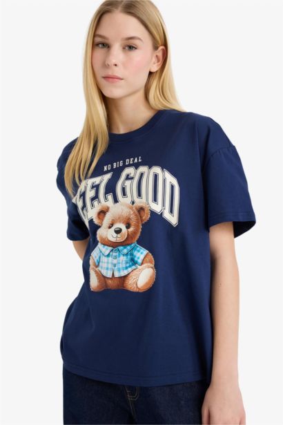 تيشيرت نص ردن اوفر سايز مطبوع