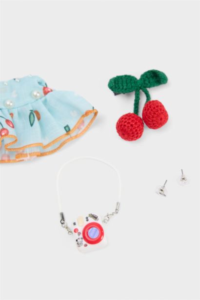 Kadın Kiraz Detaylı Giydirilebilir Charm Anahtarlık Kostümü