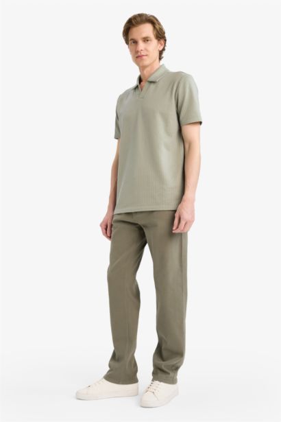 Pantalon chino en toile Coupe régulière