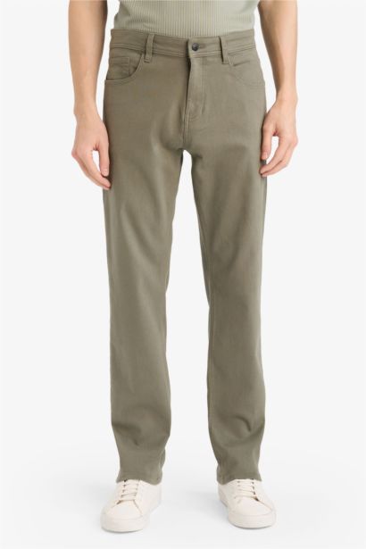 Pantalon chino en toile Coupe régulière