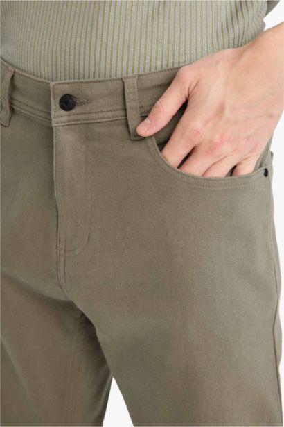 Pantalon chino en toile Coupe régulière