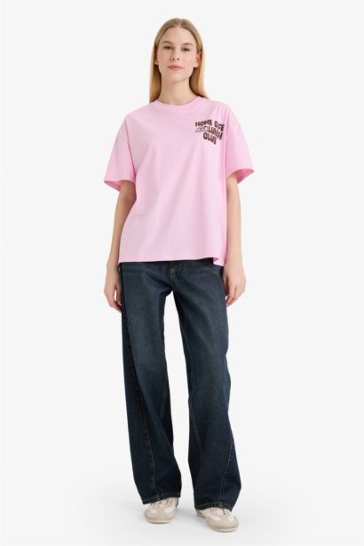 Oversıze Sırt Baskılı Tişört