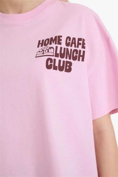 Oversıze Sırt Baskılı Tişört