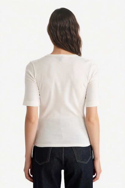 Slim Fit Crew Neck Ribbed Camisole T-Shirt