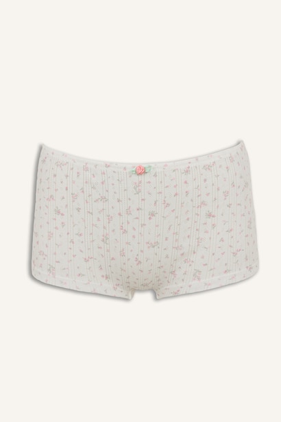 Çiçekli Pamuklu Boxer