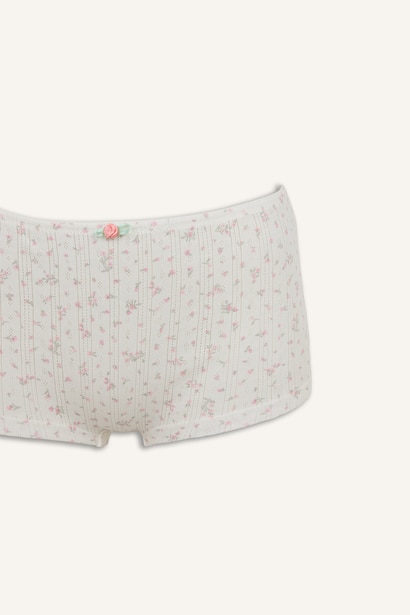 Çiçekli Pamuklu Boxer