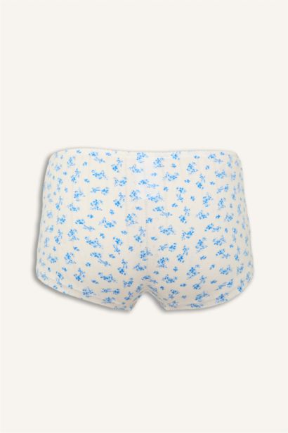 Çiçekli Bağcıklı Pamuklu Boxer