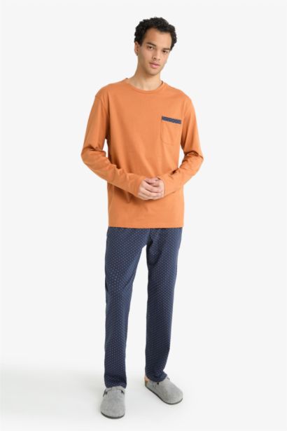 Pyjama Top à manches longues et Pantalon Coupe régulière