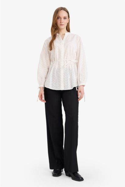 Tunique brodée à manches longues Coupe régulière