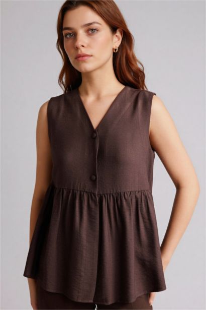 Regular Fit V-Neck Vest