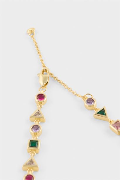 Reis X DeFacto Taşlı Gold Kolye