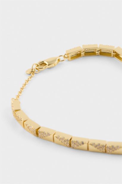 Reis X DeFacto Diktörtgen Desenli Gold Bileklik