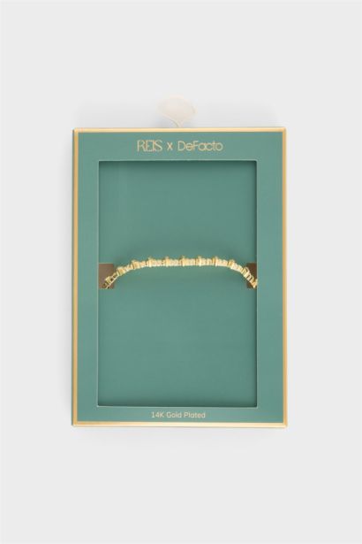 Reis X DeFacto Taşlı Gold Bileklik