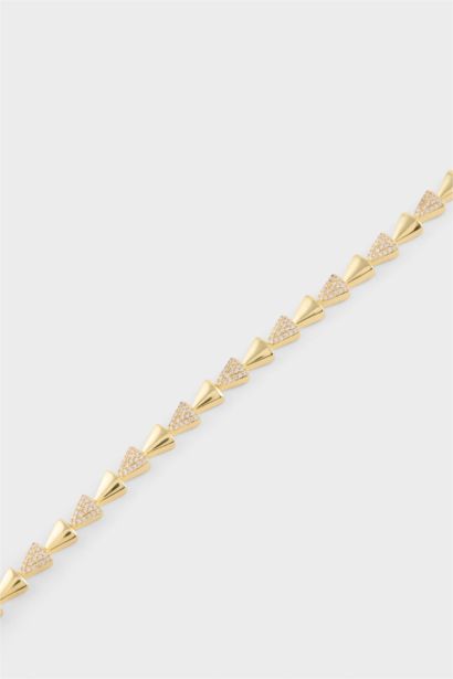 Reis X DeFacto Üçgen Figürlü Gold Bileklik