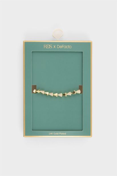 Reis X DeFacto Üçgen Figürlü Gold Bileklik