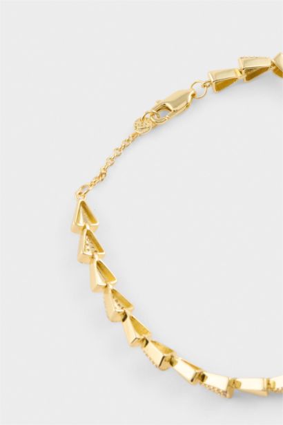 Reis X DeFacto Üçgen Figürlü Gold Bileklik