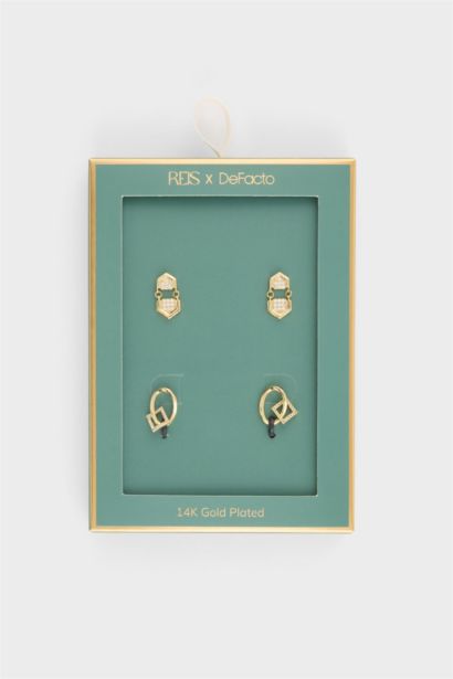 Reis X DeFacto 2'li Gold Küpe