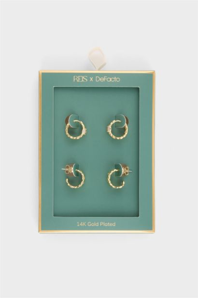 Reis X DeFacto 2'li Gold Küpe