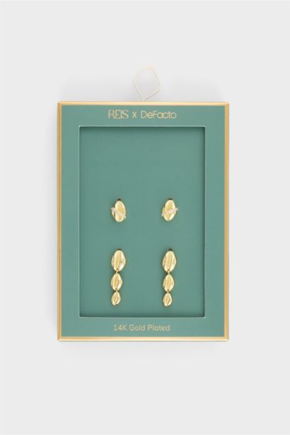 Reis X DeFacto 2'li Gold Küpe