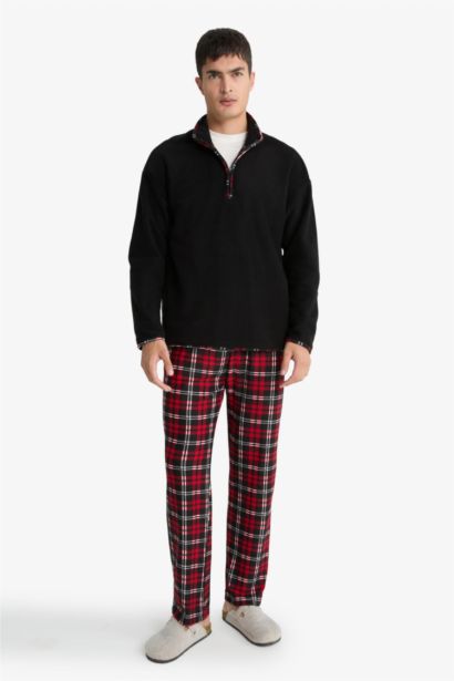 بلوزة قطيفة قصة عادية بنص سحاب