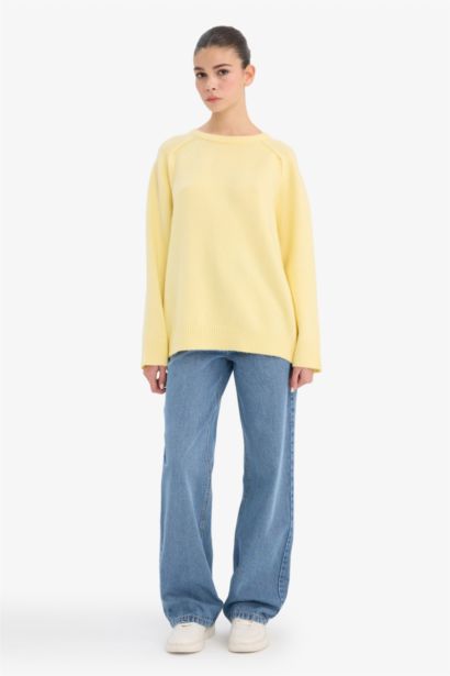 Oversize Fit Crew Neck Pullover