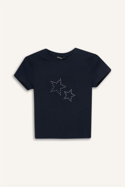 تيشيرت نص كم ريبانا بطبعة نجم مخصر