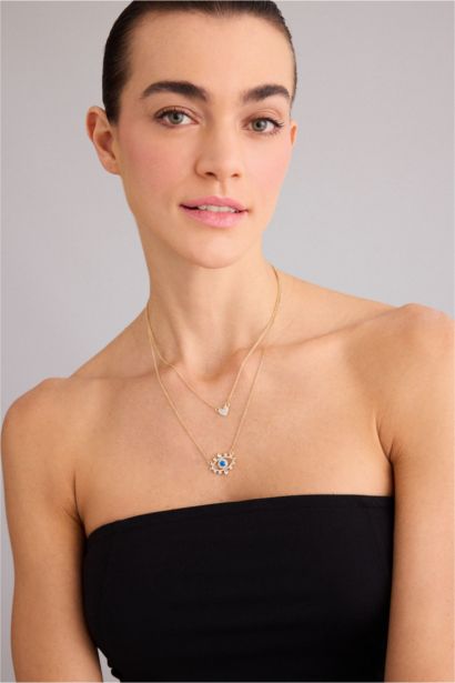 Woman Gold 2 Piece Necklace