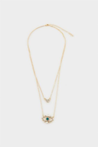 Woman Gold 2 Piece Necklace