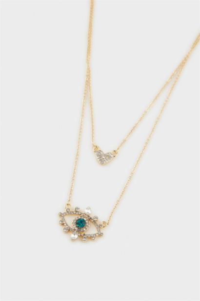 Woman Gold 2 Piece Necklace