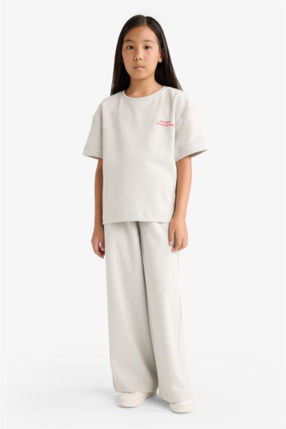 سيت بناتي تيشيرت وبنطلون بجامة - قطعتين