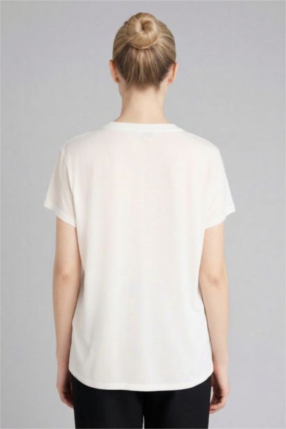 Футболка Relax Fit с круглым вырезом коротким рукавом и объемным принтом