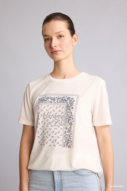 Regular Fit Printed Crew Neck Short Sleeve T-Shirt