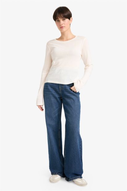 تيشيرت ردن طويل بياخة مستديرة