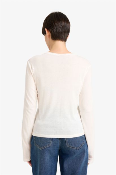 تيشيرت ردن طويل بياخة مستديرة