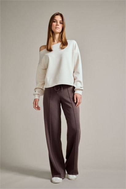 Relax Fit Normal Bel Düz Paça Modal Pantolon