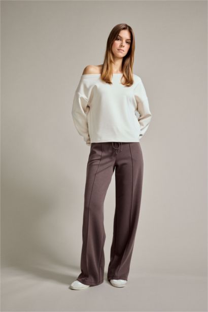 Relax Fit Normal Bel Düz Paça Modal Pantolon