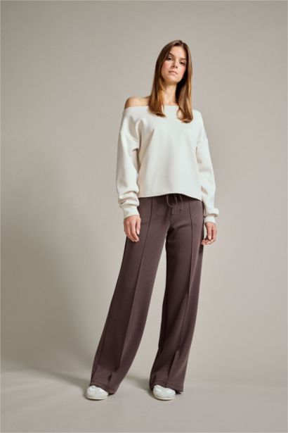 Relax Fit Normal Bel Düz Paça Modal Pantolon