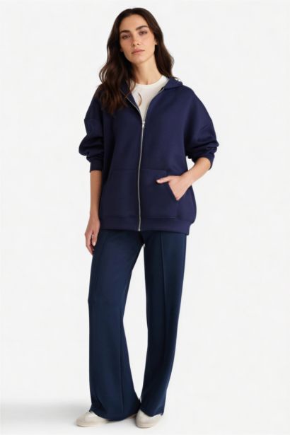 Relax Fit Normal Waist Straight Leg Modal Trousers