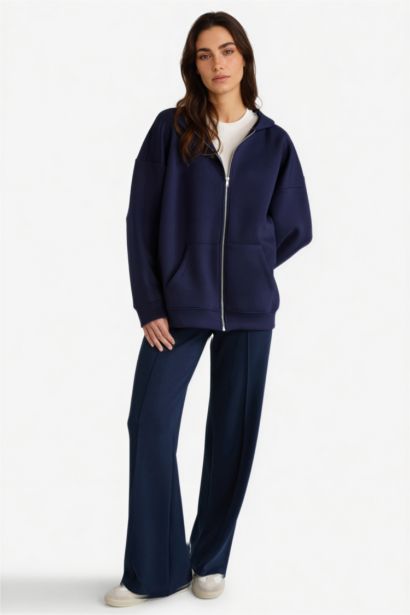 Relax Fit Normal Waist Straight Leg Modal Trousers