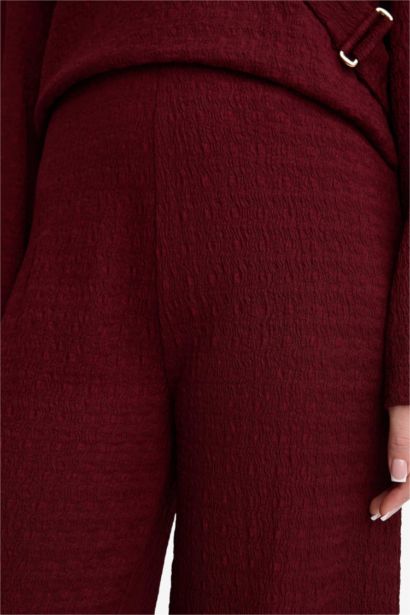 Straight Fit Straight Leg Crepe Trousers