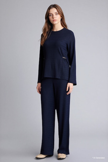 Straight Fit Regular Hem Trousers