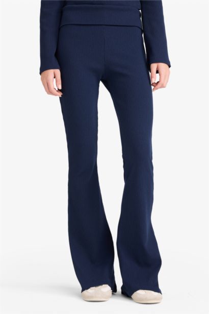 Beli Katlamalı Triko Pantolon